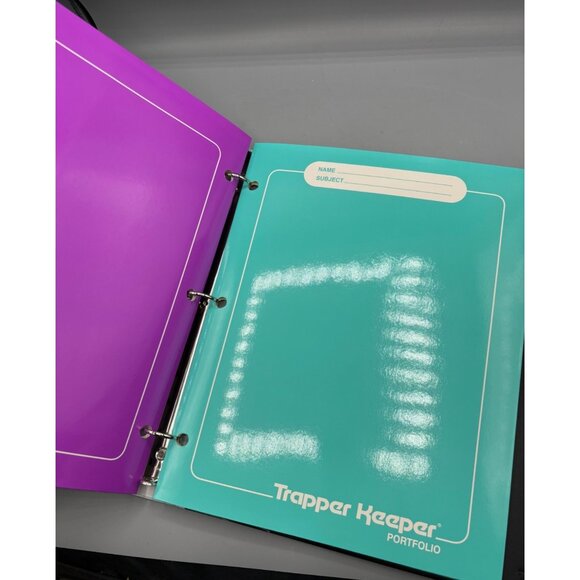 Mead Trapper Keeper Portfolio Binder Geometric Retr0 1980s Style - Picture 4 of 6